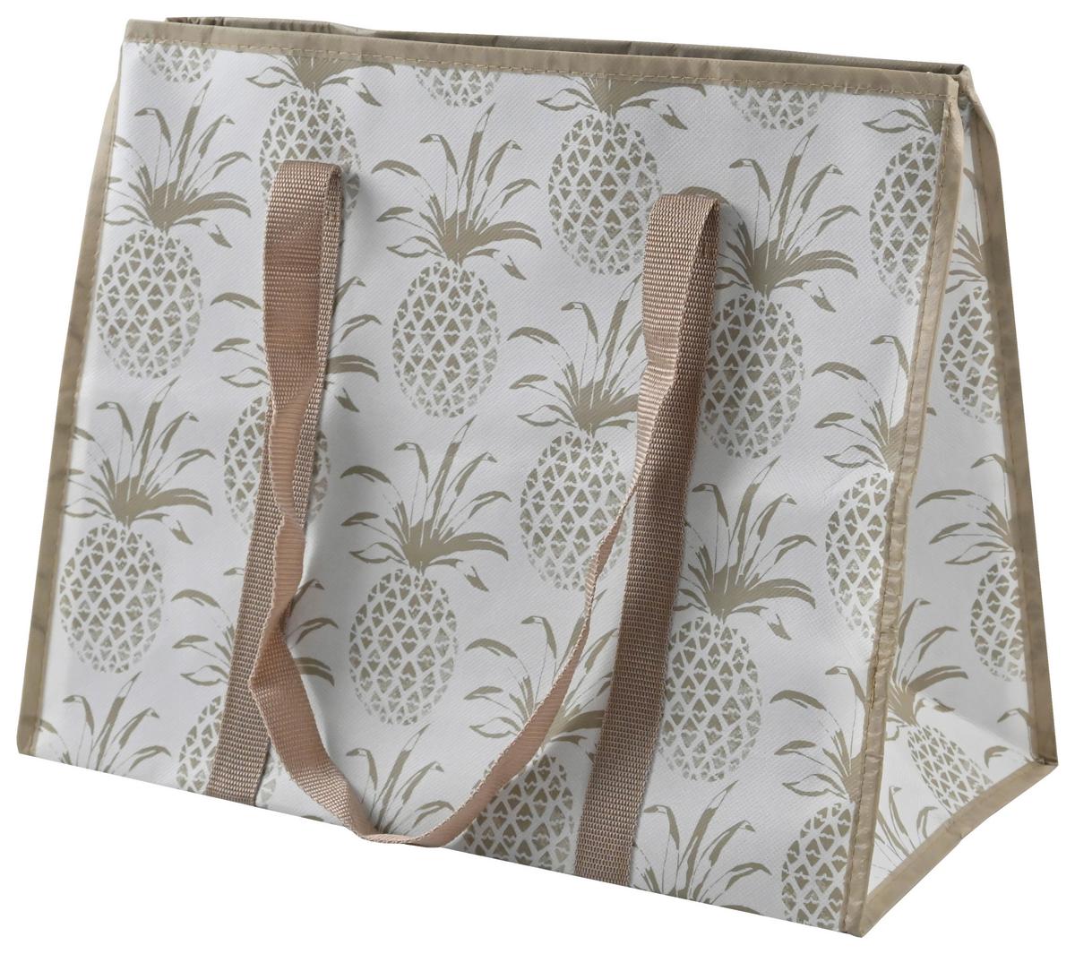 Einkaufstasche Nella - Hellbraun/Silberfarben, KONVENTIONELL, Kunststoff (40/20/32cm) - Luca Bessoni