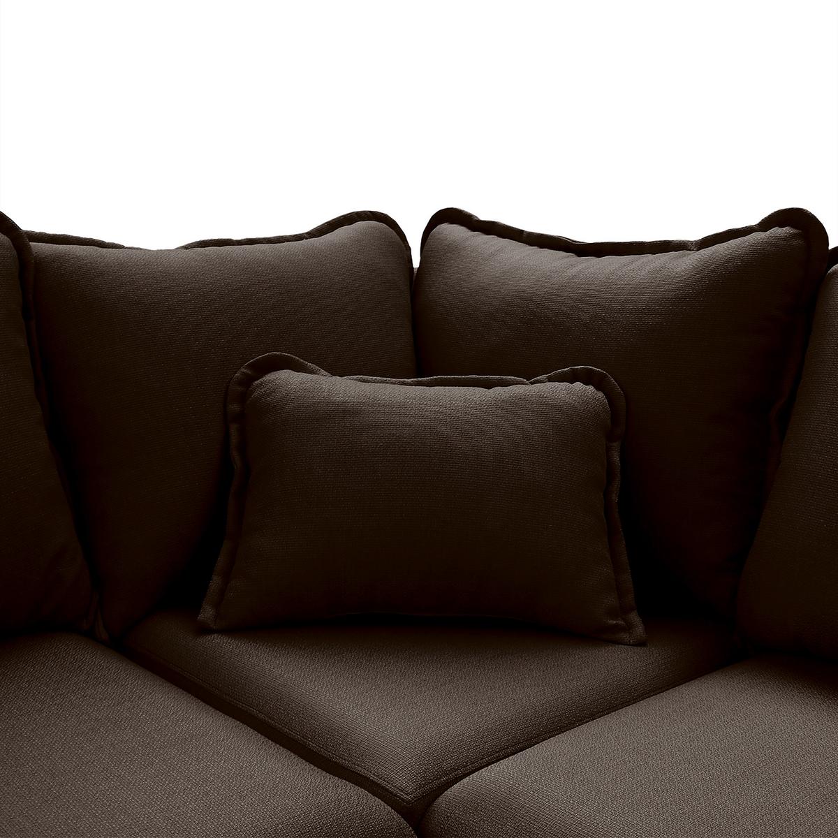 Wohnlandschaft Beata D. Braun U:167x296x170cm - Wengefarben/Dunkelbraun, Design, Textil (167/296/170cm) - Livetastic