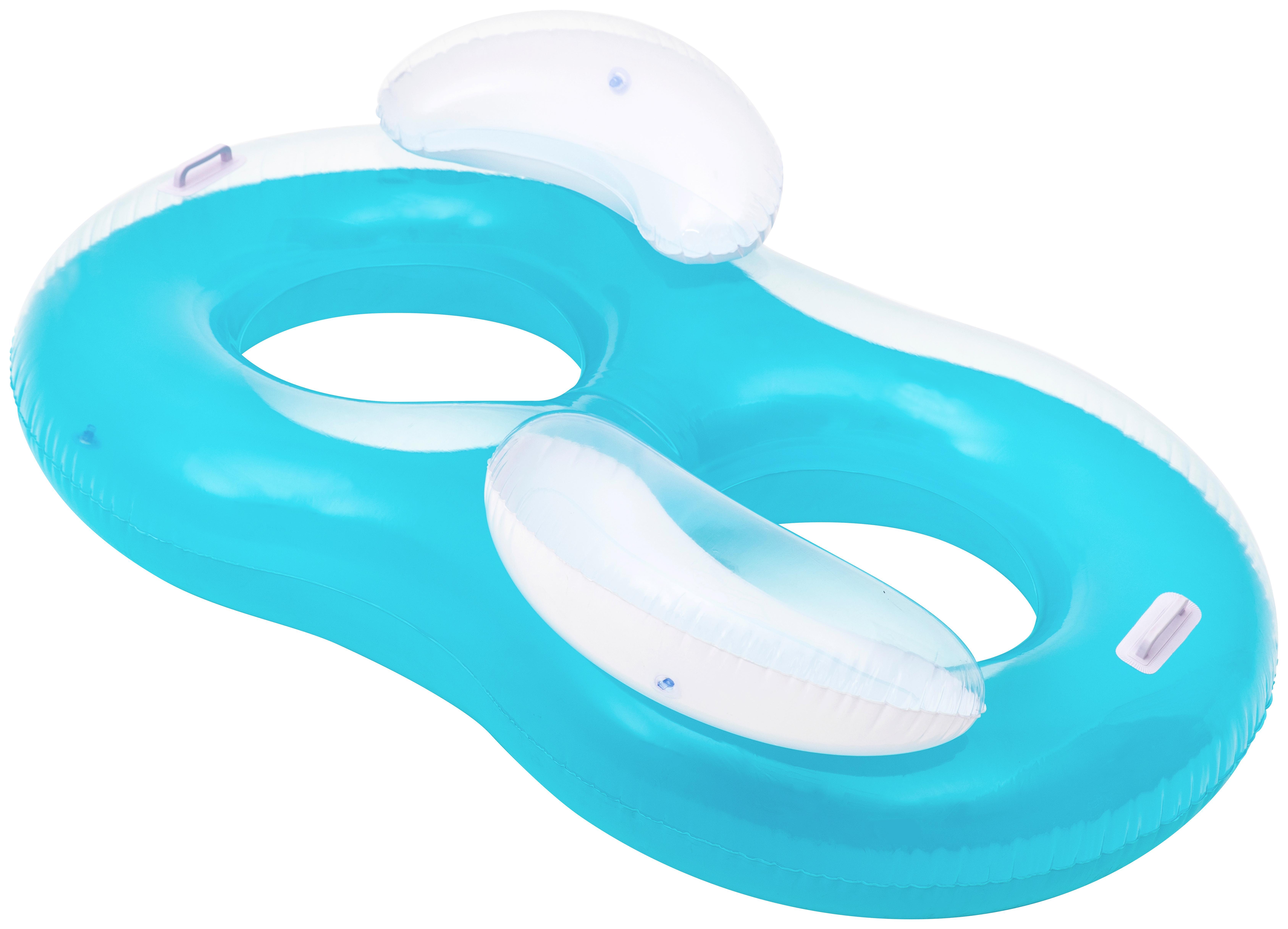 Nafukovací Lehátko Double - bílá/modrá, umělá hmota (117/188cm) - Mömax modern living