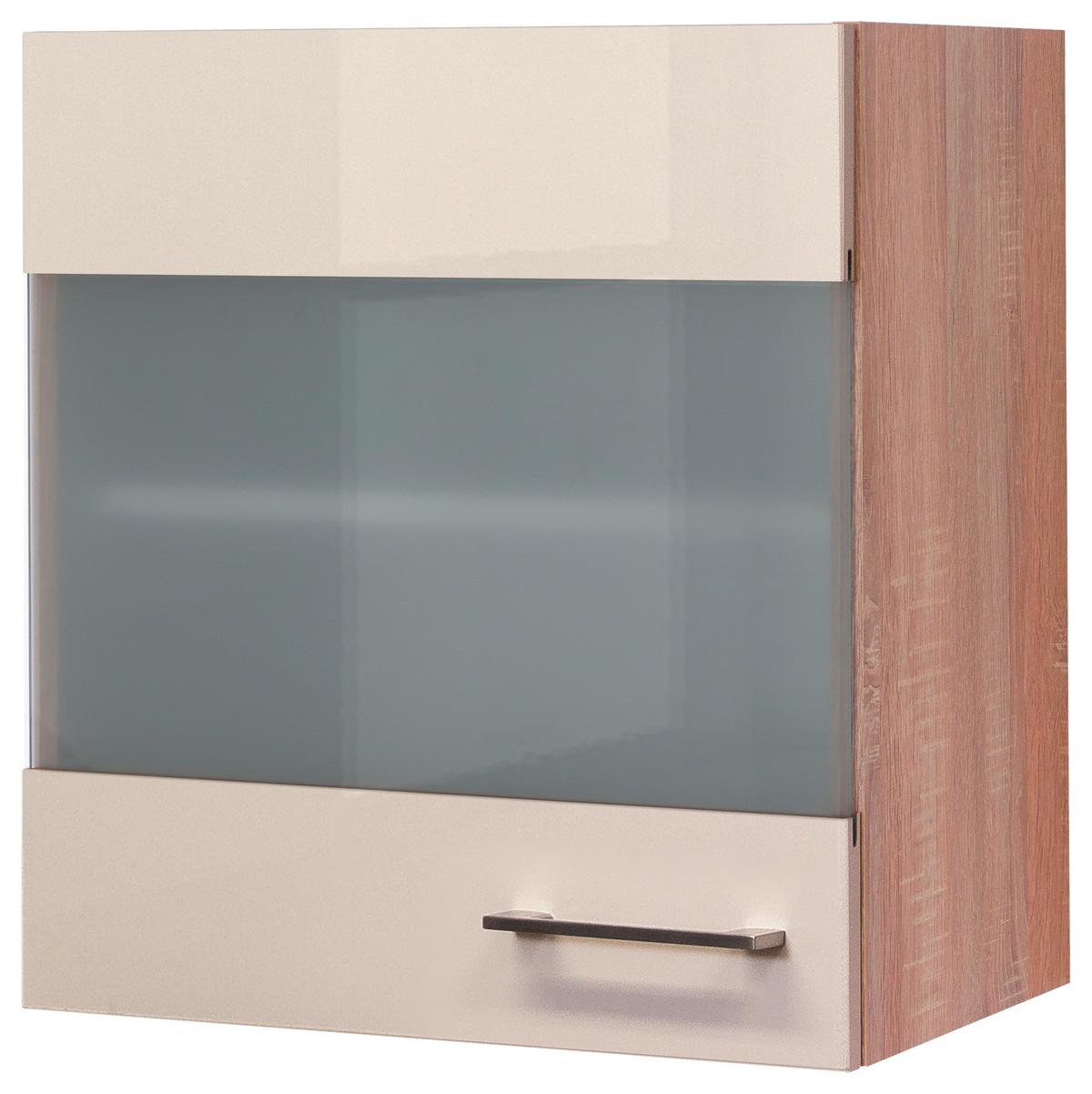 Horní kuchyňská skříňka Nepal HGH 50 - Sonoma dub/kašmírová, Moderní, kov/kompozitní dřevo (50/54,8/32cm) - MID.YOU