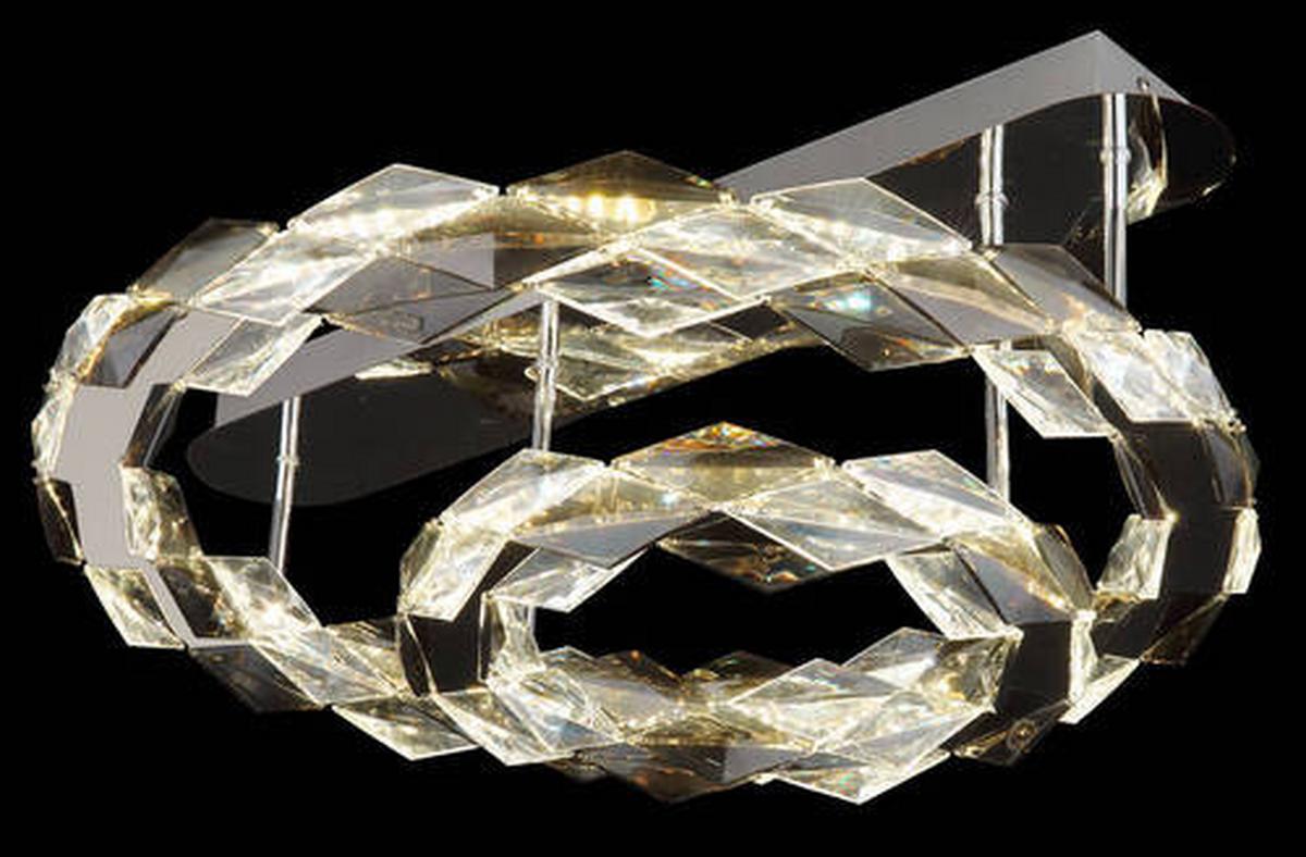 Led-deckenleuchte 67318d1 - Klar, Design, Kunststoff/Metall (55/24cm) - Globo