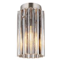 Deckenleuchte Cayden Klar Nickelfarben D: 11,5 cm - Klar/Nickelfarben, KONVENTIONELL, Glas/Metall (11.5/21cm) - Globo