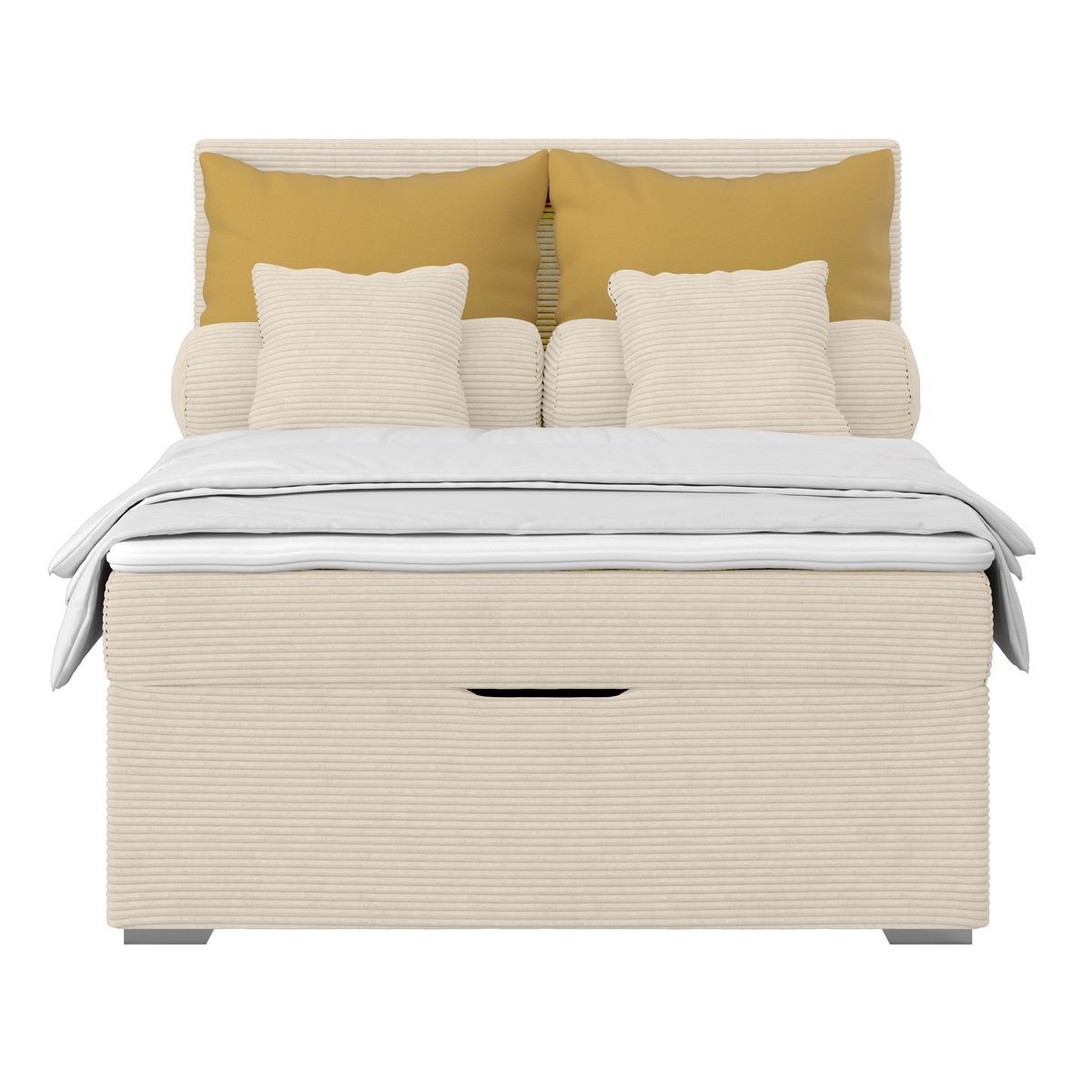 Kárpitozott Ágy Adria 140/200cm - Pezsgő, Konventionell, textil/fa (140/200cm)