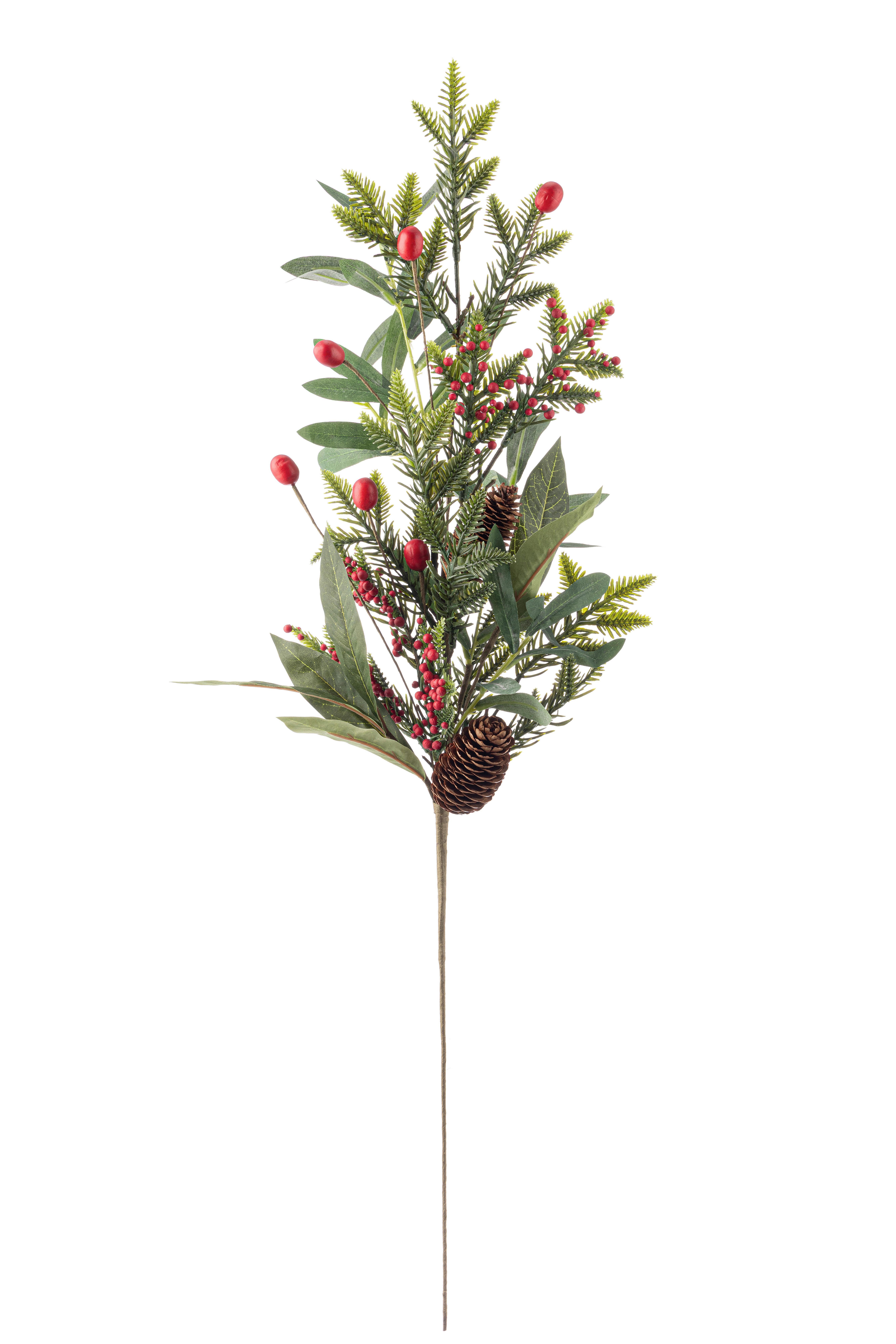 DEKOZWEIG UWE -PAZ- - Rot/Braun, KONVENTIONELL, Naturmaterialien/Papier (80/20/7cm) - Luca Bessoni