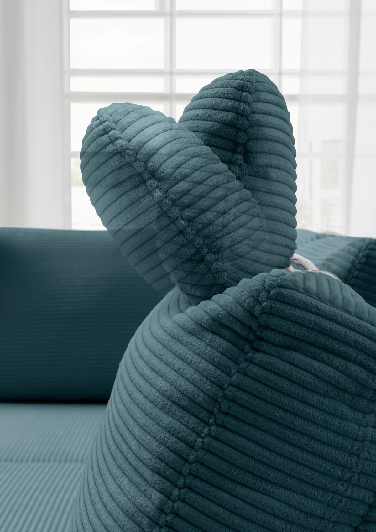 Eckschlafsofa Positano. Petrol S: 206x261 Cm - Wildeiche/Petrol, MODERN, Textil (206/261cm) - Livetastic