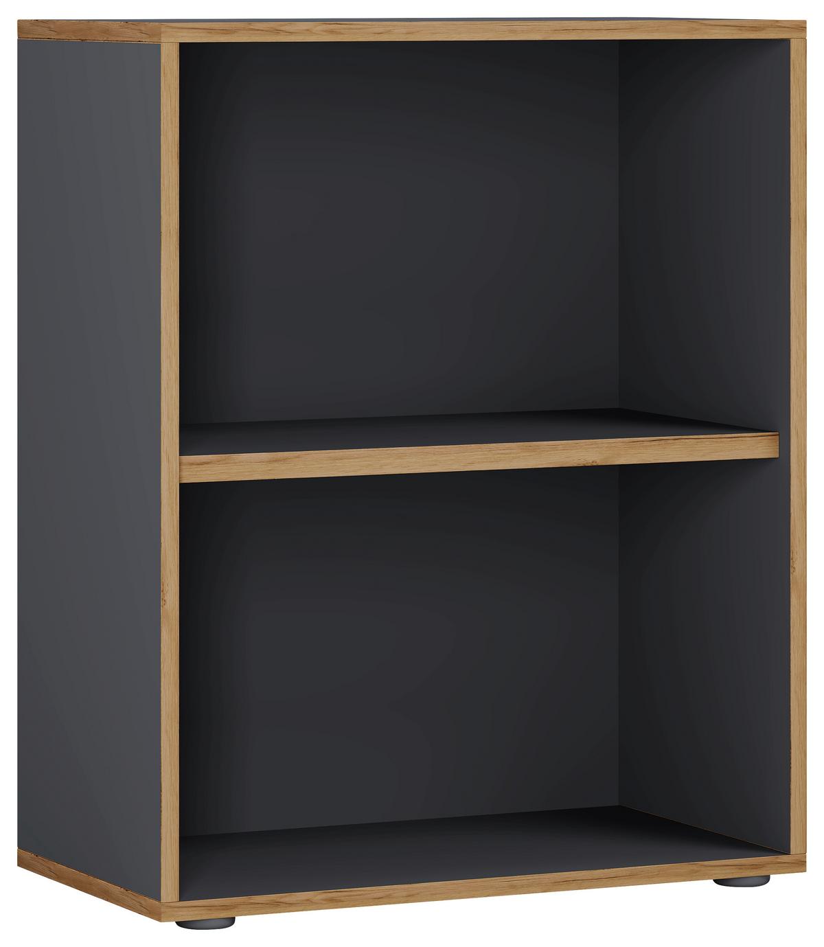 Regal Salia Anthrazit, Honigeiche B: 60 cm - Honigeiche/Anthrazit, Design, Holzwerkstoff (60/74/33cm) - MID.YOU