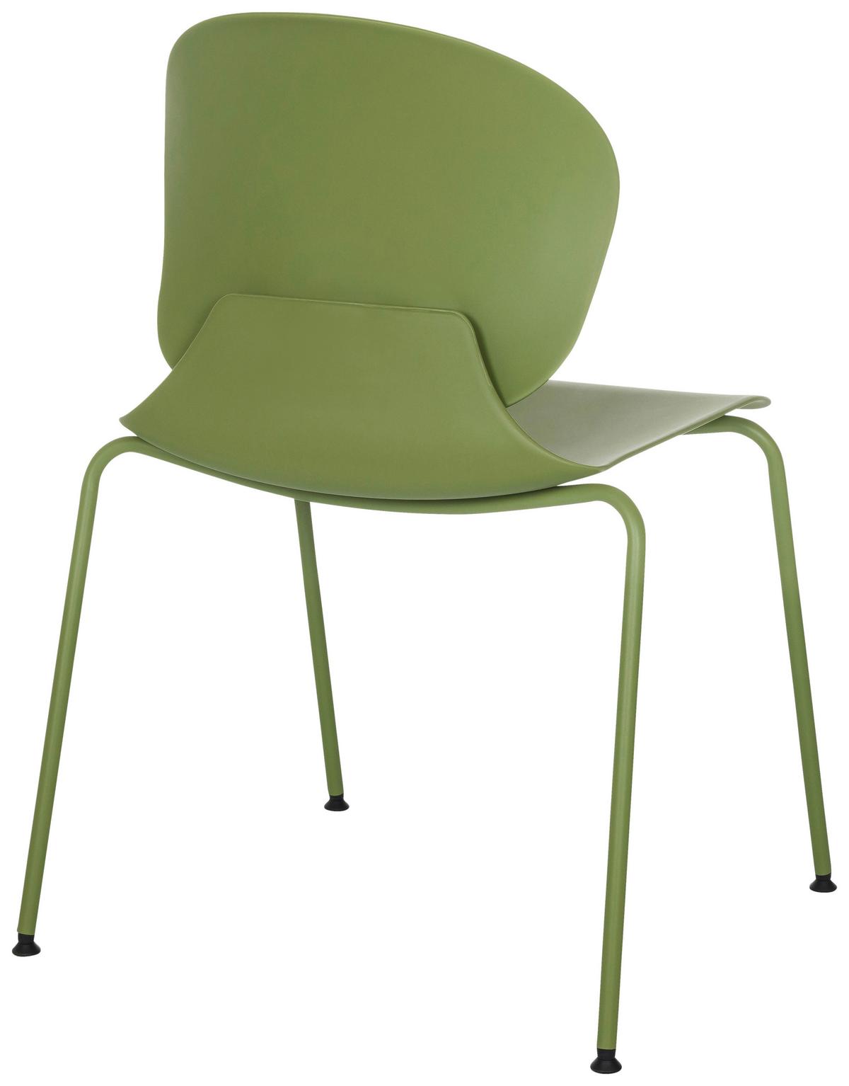 Besucherstuhl T36 Vi Grün B: 56 cm - Grün, MODERN, Kunststoff/Metall (56/80/54cm) - MID.YOU