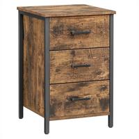 Beistelltisch End Table - Schwarz/Braun, MODERN, Holzwerkstoff/Metall (40/40/60cm) - MID.YOU