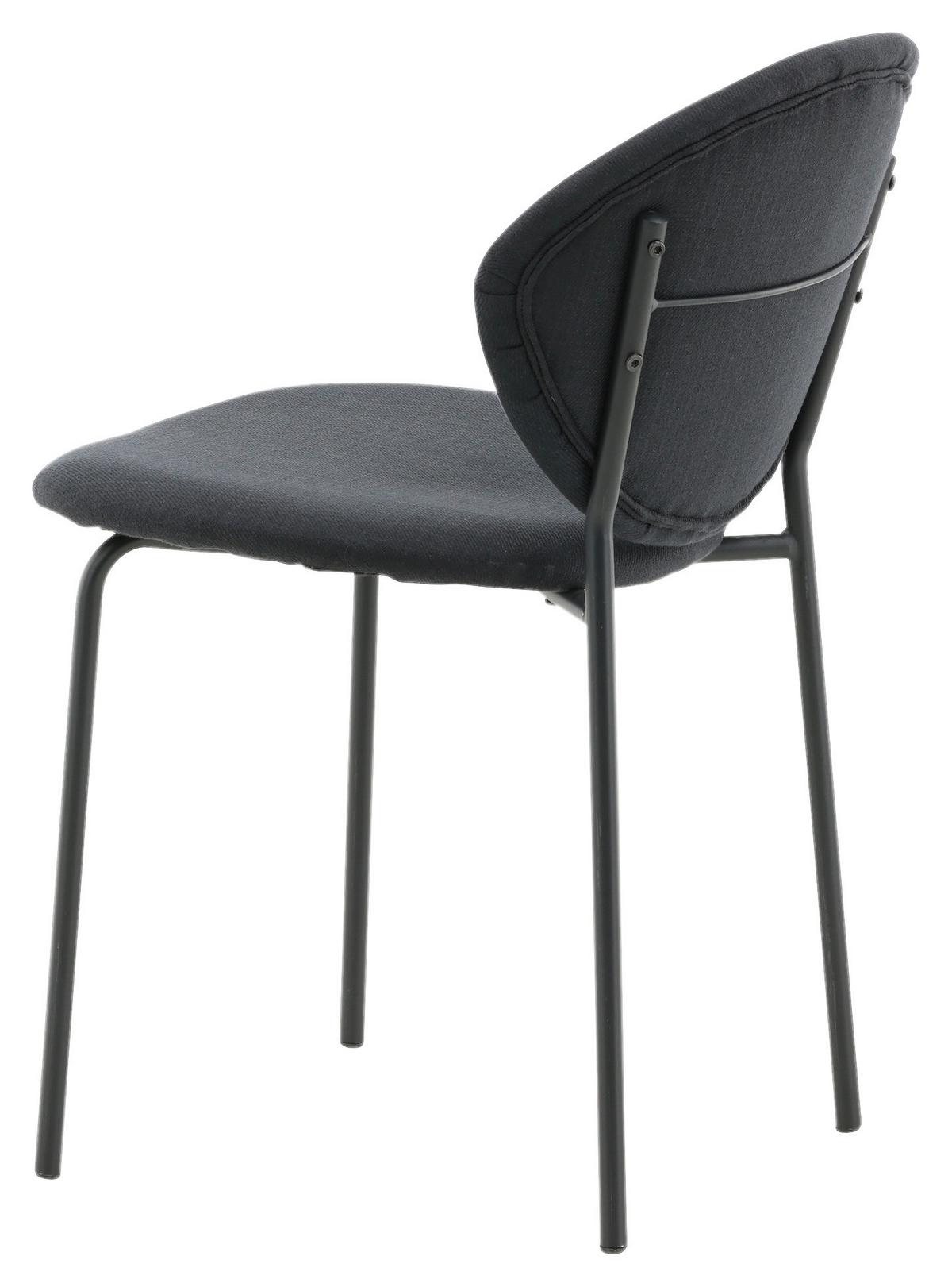 Stuhl-Set Vault - Schwarz, Design, Kunststoff/Textil (46/80/62cm) - Livetastic