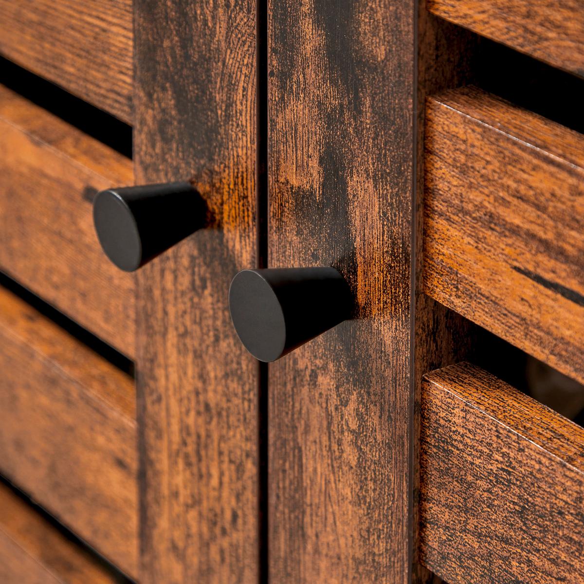 Waschbeckenunterschrank Washbasin Cabinet - Schwarz/Braun, MODERN, Holzwerkstoff/Metall (60/60/30cm) - MID.YOU