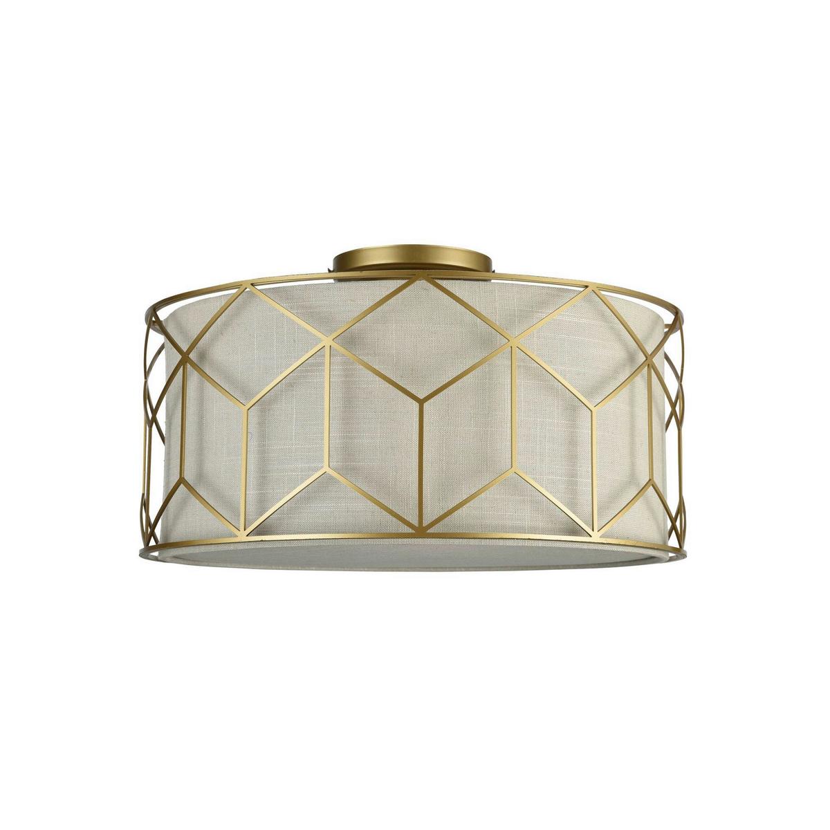 Deckenleuchte Messina - Goldfarben, Trend, Kunststoff/Textil (43/19cm) - MAYTONI