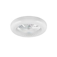 Deckenventilator Weiß Transparent D: 45 cm - Transparent/Weiß, Basics, Kunststoff (45,0/14,0cm)