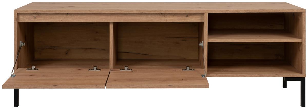 Tv-lowboard Korsika 150 Cm Eiche Artisan Dekor - Anthrazit/Eiche Artisan, Design, Holzwerkstoff (150/49/40cm) - MID.YOU