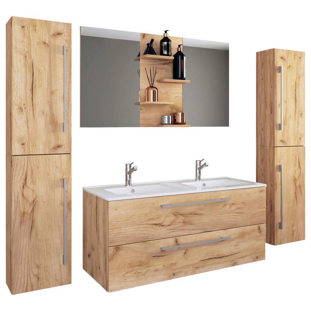 Badmöbel-Set 5--teilig. Budasi B: 178 cm Honigeiche