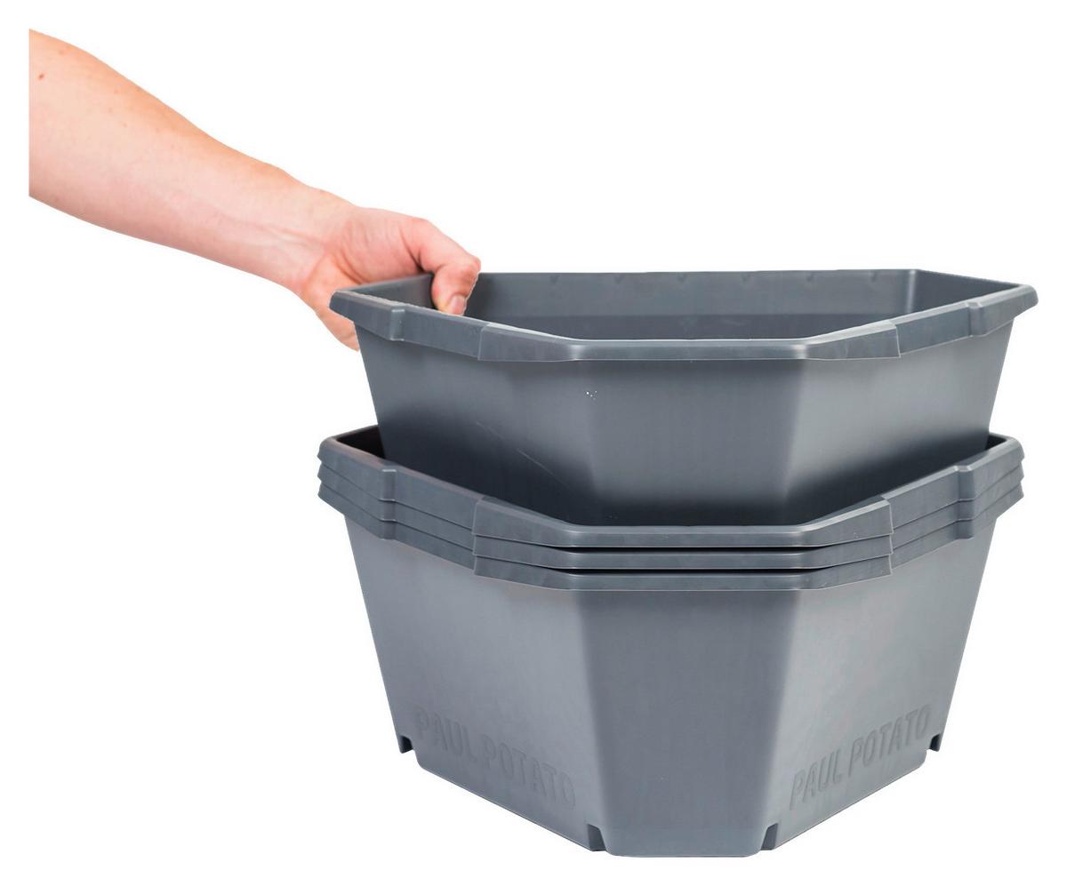 Übertopf Paul Kunststoff Outdoor B/H/T: 44x65x44 cm - Anthrazit, Basics, Kunststoff (44/65/44cm) - Gusta Garden