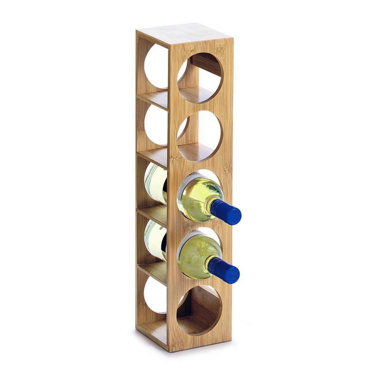 Weinregal Naturfarben Bambus ca. 13,5x12,5x53 cm - Naturfarben, Basics, Holz (13,5/12,5/53cm) - Zeller Present