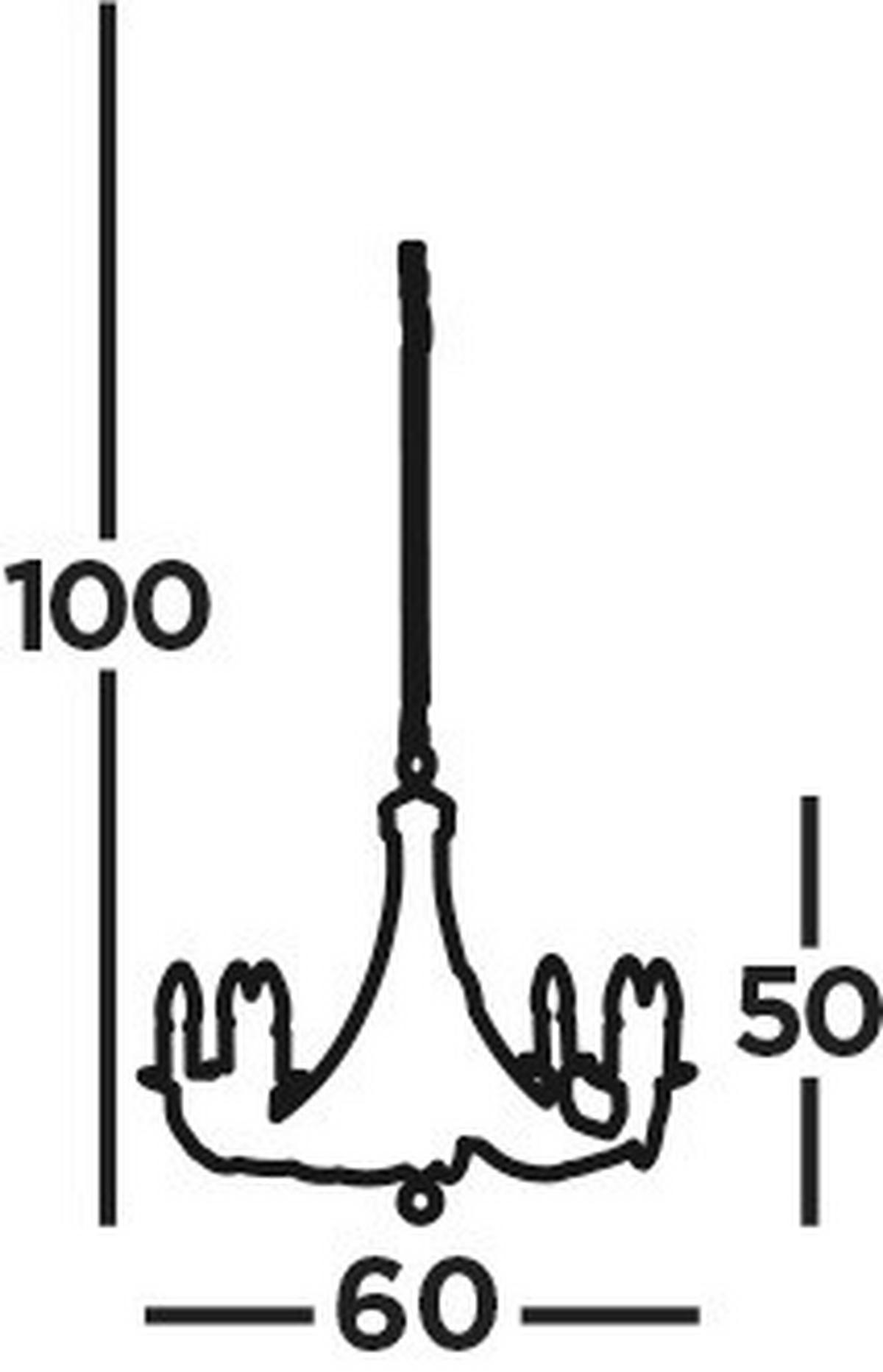 Kronleuchter Maypole 8xe14 Messingfarben, Stahl, dimmbar - Messingfarben, KONVENTIONELL, Metall (60/100cm)