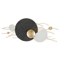 Wanddeko Boly Gold, Schwarz, Weiß B: 129,5cm - Goldfarben/Schwarz, Basics, Metall (129.5/53.3/8.3cm)