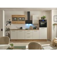 Küchenblock Capri Weiß/eiche Dekor B: 280 Cm - Weiß/Eiche Artisan, Basics, Glas/Holzwerkstoff (280cm) - MID.YOU