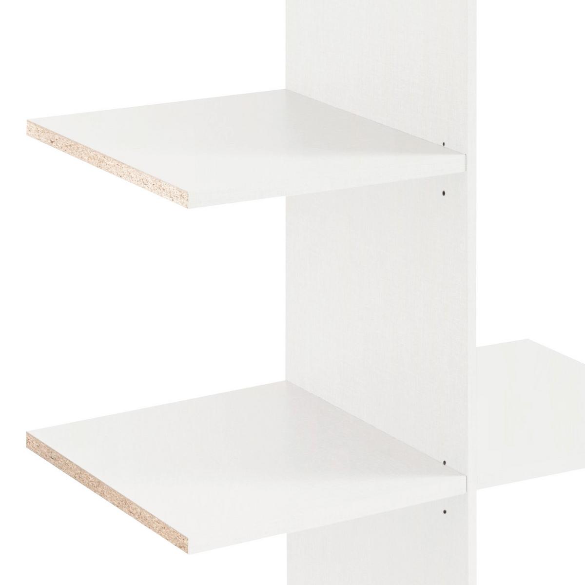 Inneneinteilung Kleiderschrank Sizilia Weiß mit Einlegeböden - Weiß, MODERN, Holzwerkstoff (82,7/158/47,7cm)