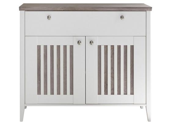 Komoda Rügen - farby dubu/biela, Romantický / Vidiecky, kompozitné drevo (111/100/44cm) Komoda Rügen - farby dubu/biela, Romantický / Vidiecky, kompozitné drevo (111/100/44cm)