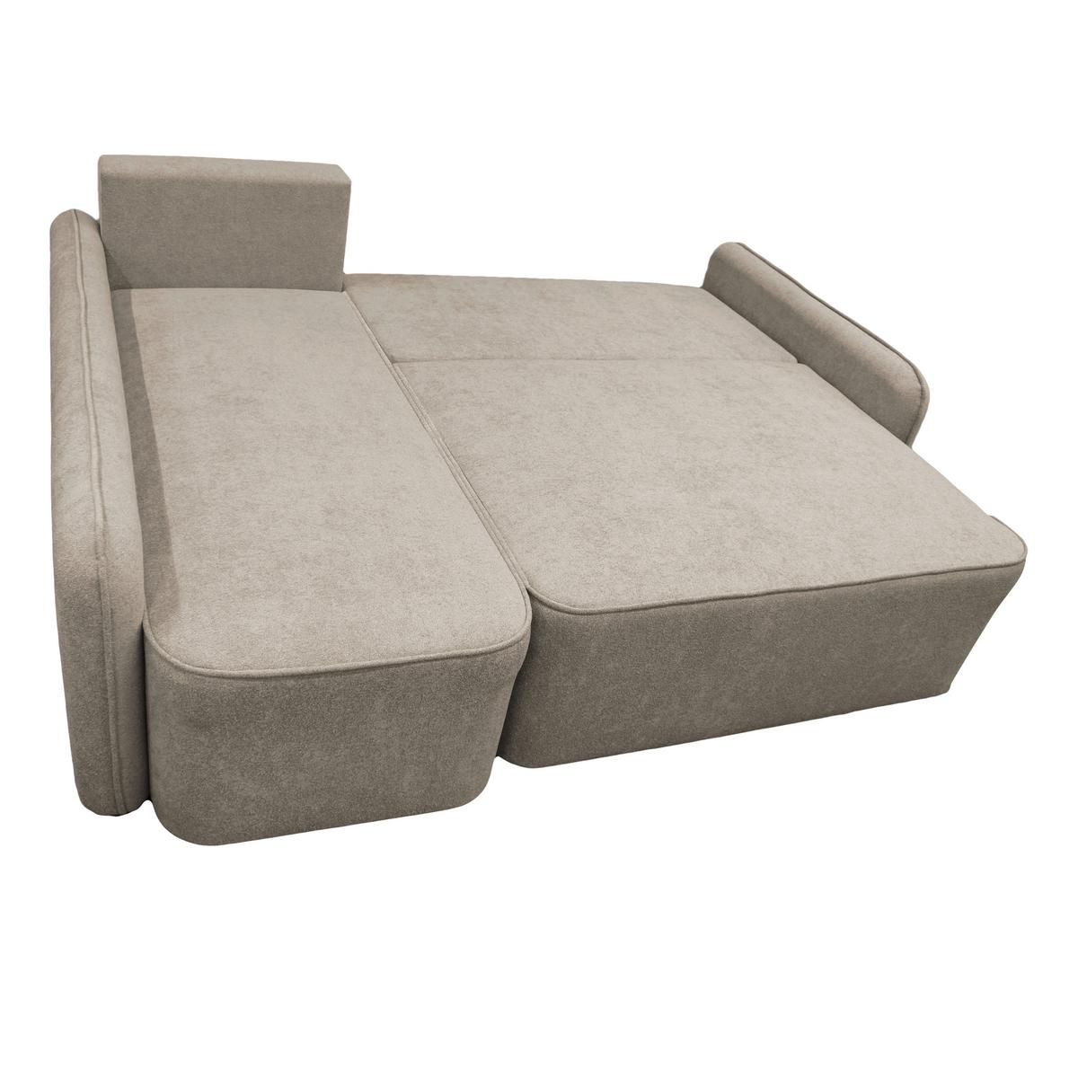 Ecksofa Fancy Taupe 143x209 cm - Taupe/Schwarz, Design, Textil (143/209cm) - MID.YOU