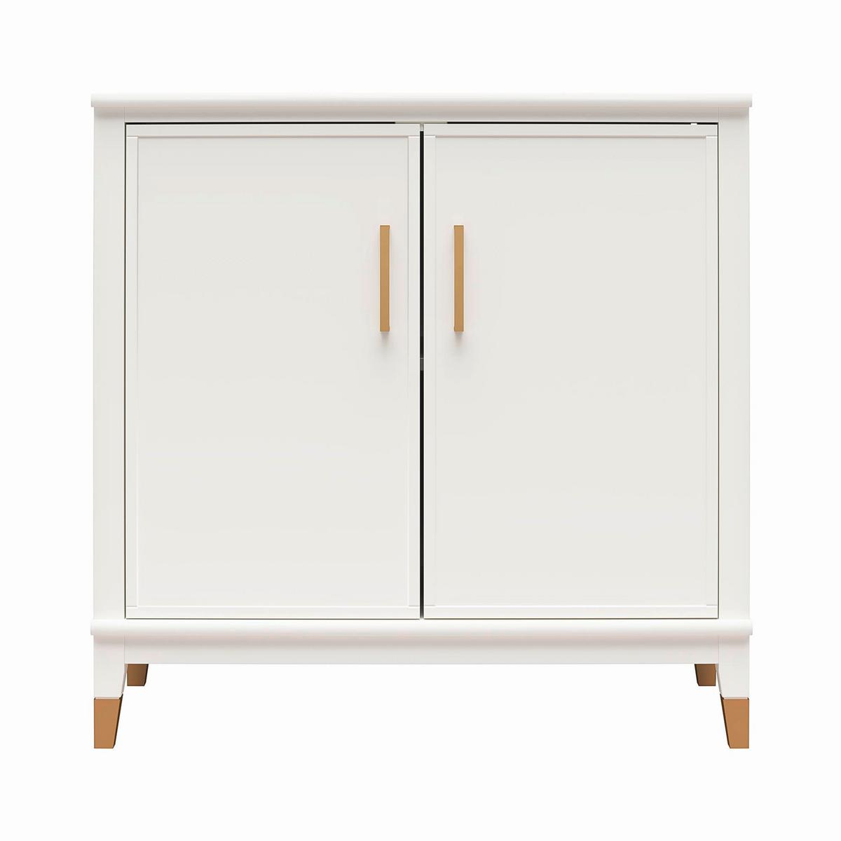 Kommode Westerleigh Weiß B: 84 cm - Weiß, Design, Holzwerkstoff/Metall (84/84/40cm) - MID.YOU