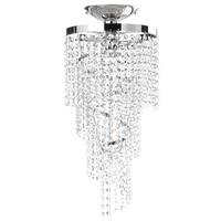 Deckenleuchte Chromfarben L: 25 Cm 22w - Chromfarben, Design, Glas/Metall (25/55/25cm)