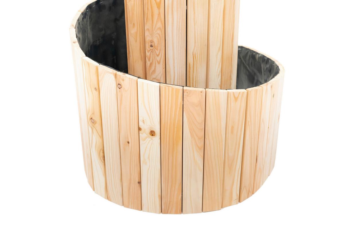 Hochbeet Echtholz Lärche Kräuterschnecke 55x74x55 cm - Lärchefarben, Basics, Holz (55/74cm)