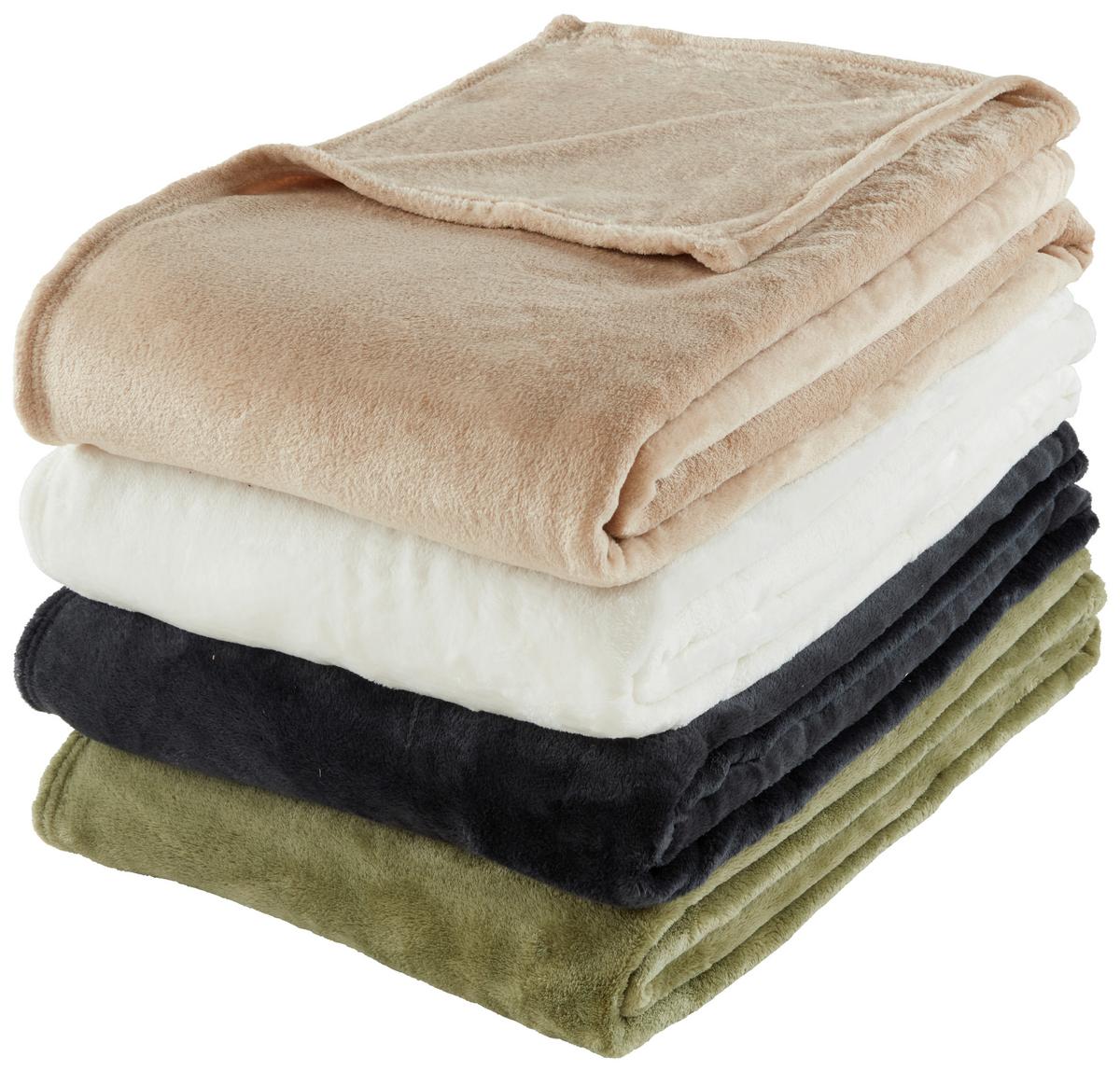 MĚKKÁ DEKA Michael XXL, 220/240cm - béžová, textil (220/240cm) - Modern Living