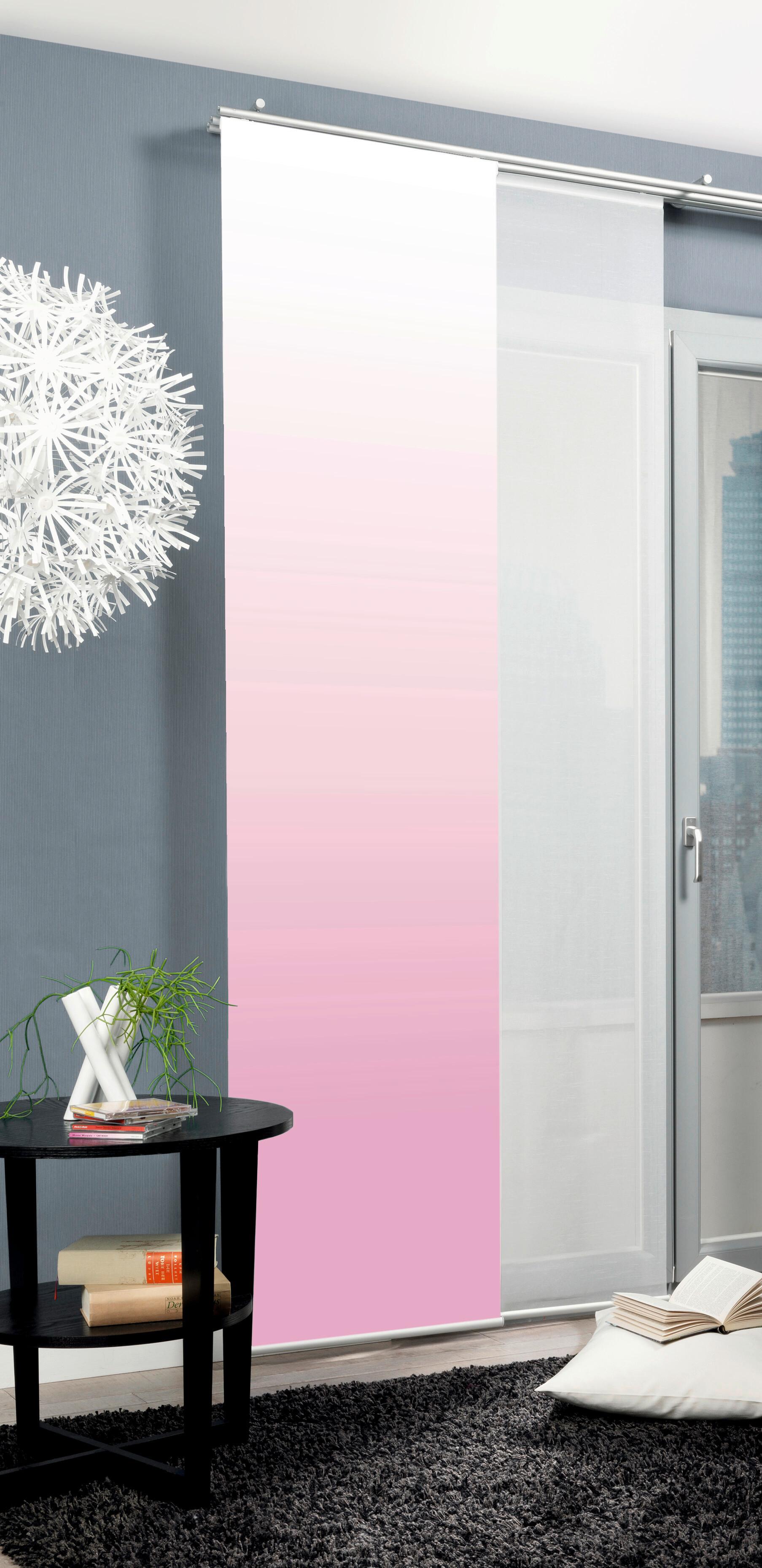 Flächenvorhang Madrid Hellrosa Rosa B: 60 Cm - Hellrosa/Rosa, Design, Textil (60/245cm) - Schmidt W. Gmbh