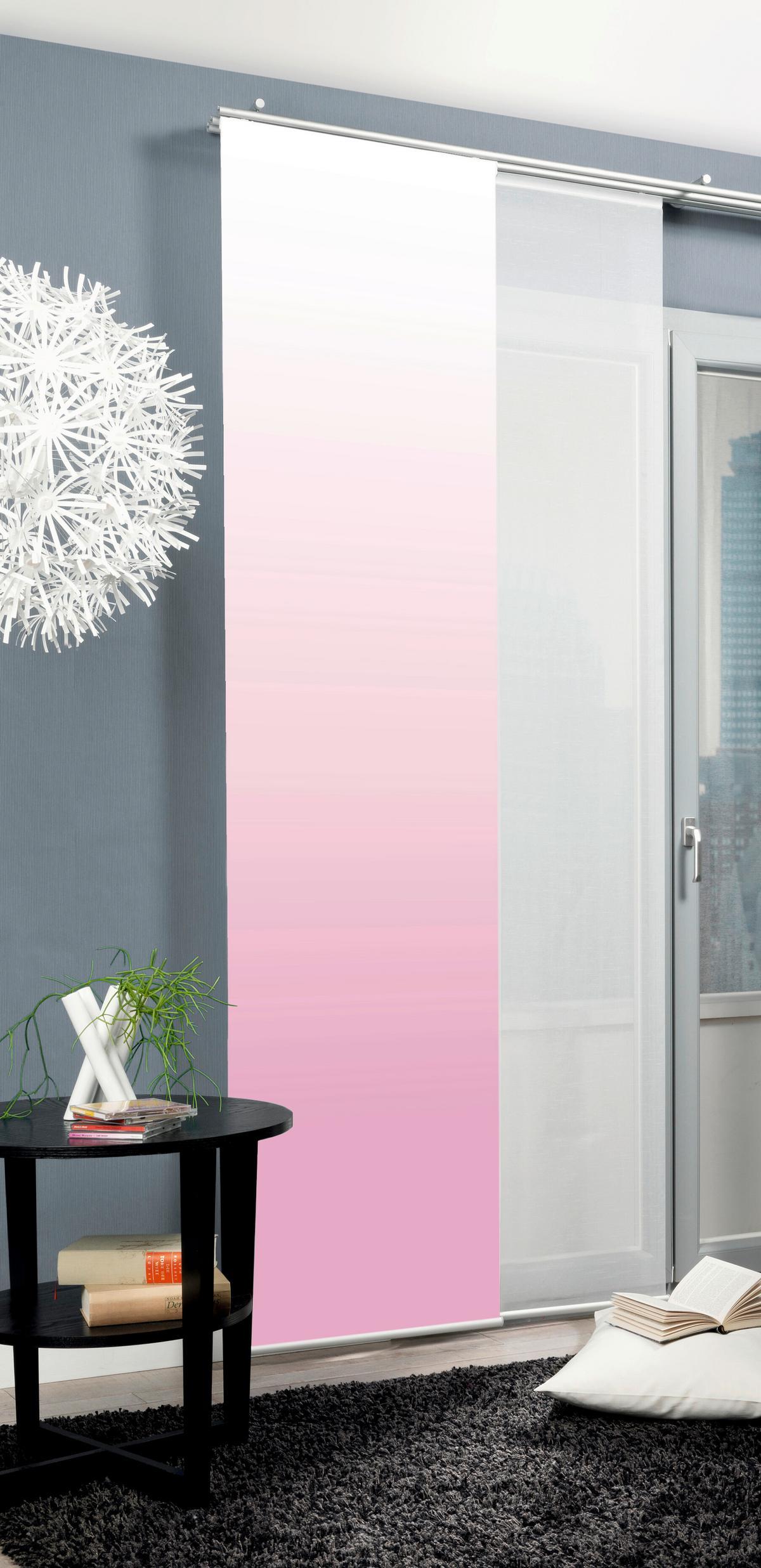 Flächenvorhang Madrid Hellrosa Rosa B: 60 cm - Hellrosa/Rosa, Design, Textil (60/245cm) - Schmidt W. Gmbh