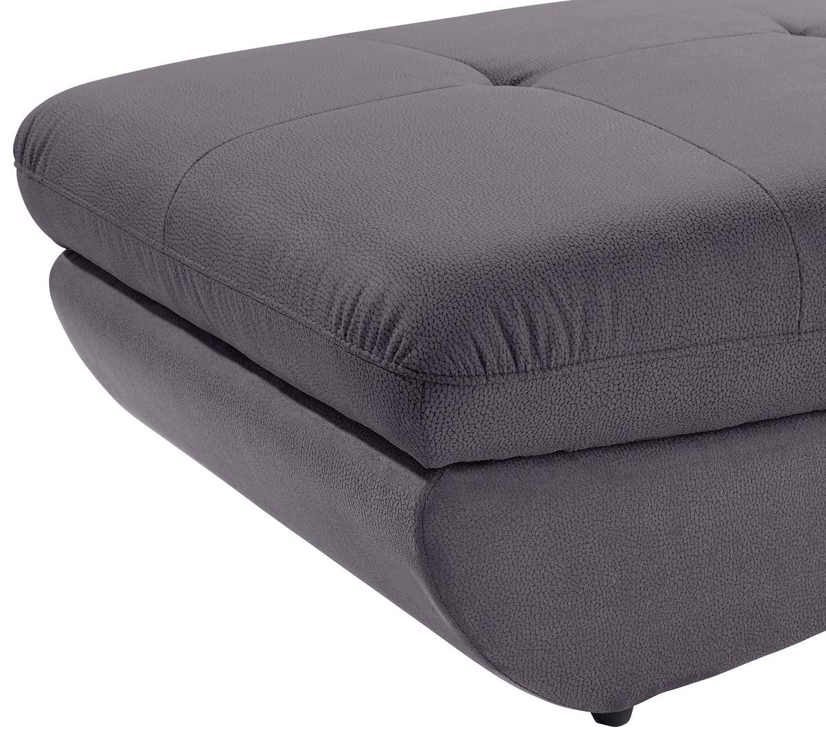 Taburet s úložným prostorem Park, barva antracit - černá/antracitová, Moderní, textil/plast (107/43/75cm) - Luca Bessoni