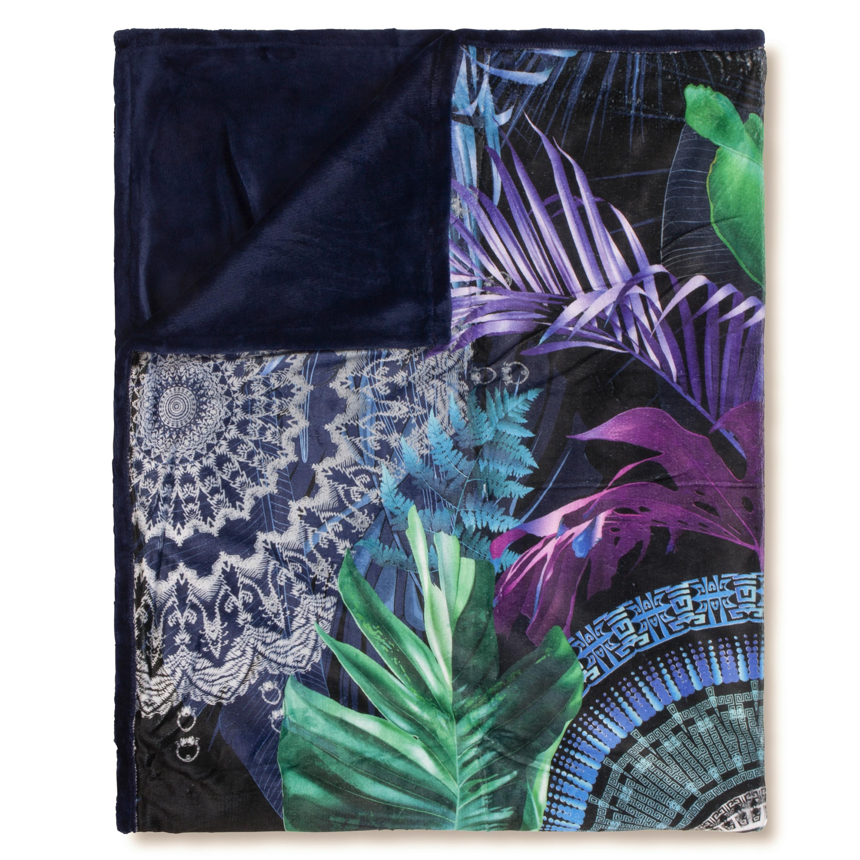 Plaid Zehra Blau 130x160 Cm