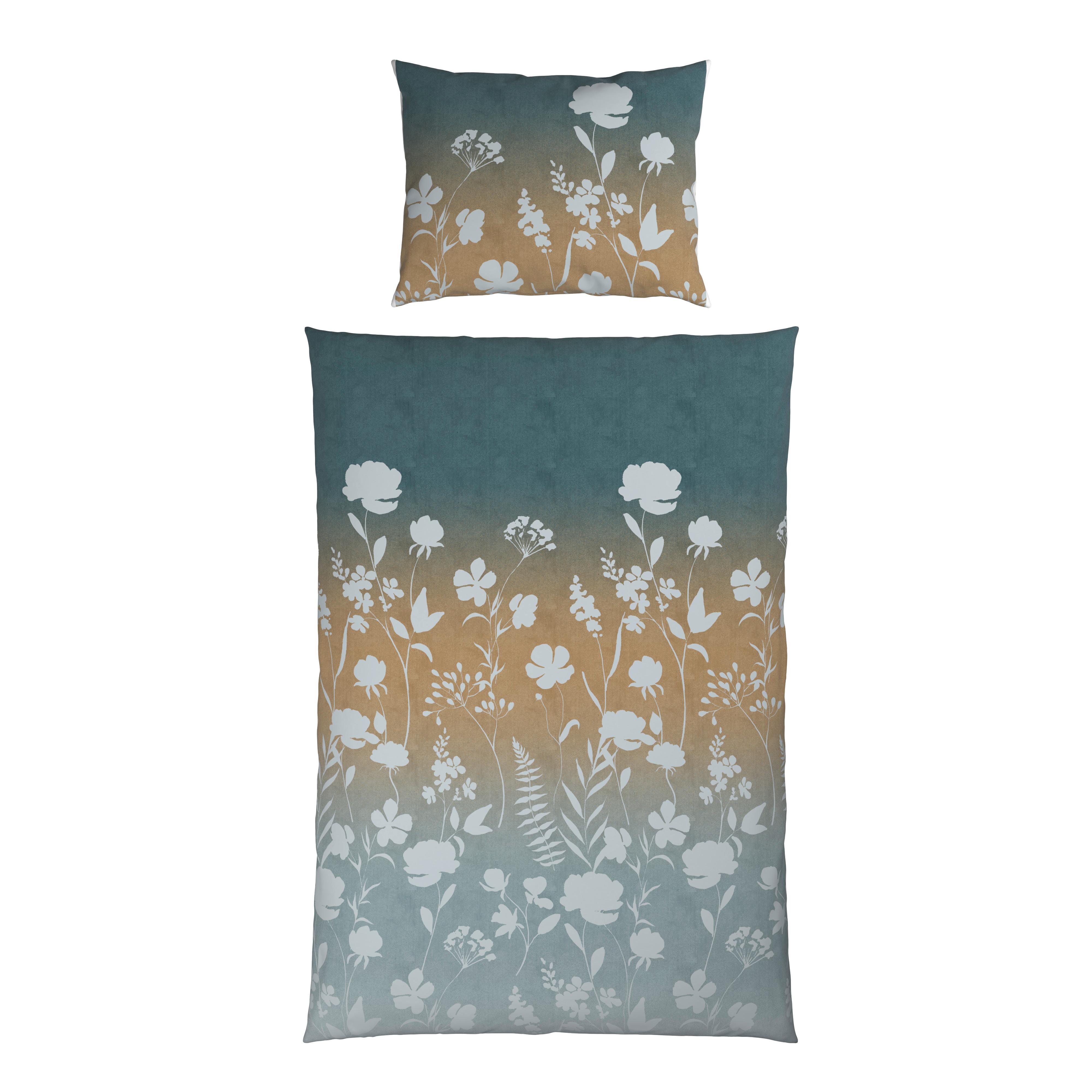 BETTWÄSCHE MAREN - Blau/Beige, MODERN, Textil - Luca Bessoni