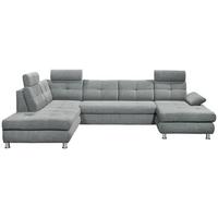 Wohnlandschaft mit Schlaffunktion Alba, Webstoff - Hellgrau, MODERN, Textil (233/349/177cm) - MID.YOU