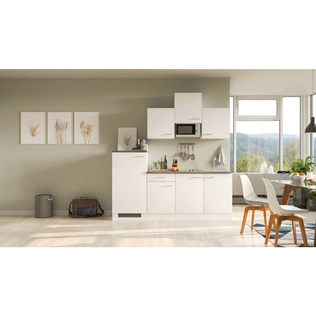 Küchenblock Lucca Weiß/Graubraun B: 210 cm