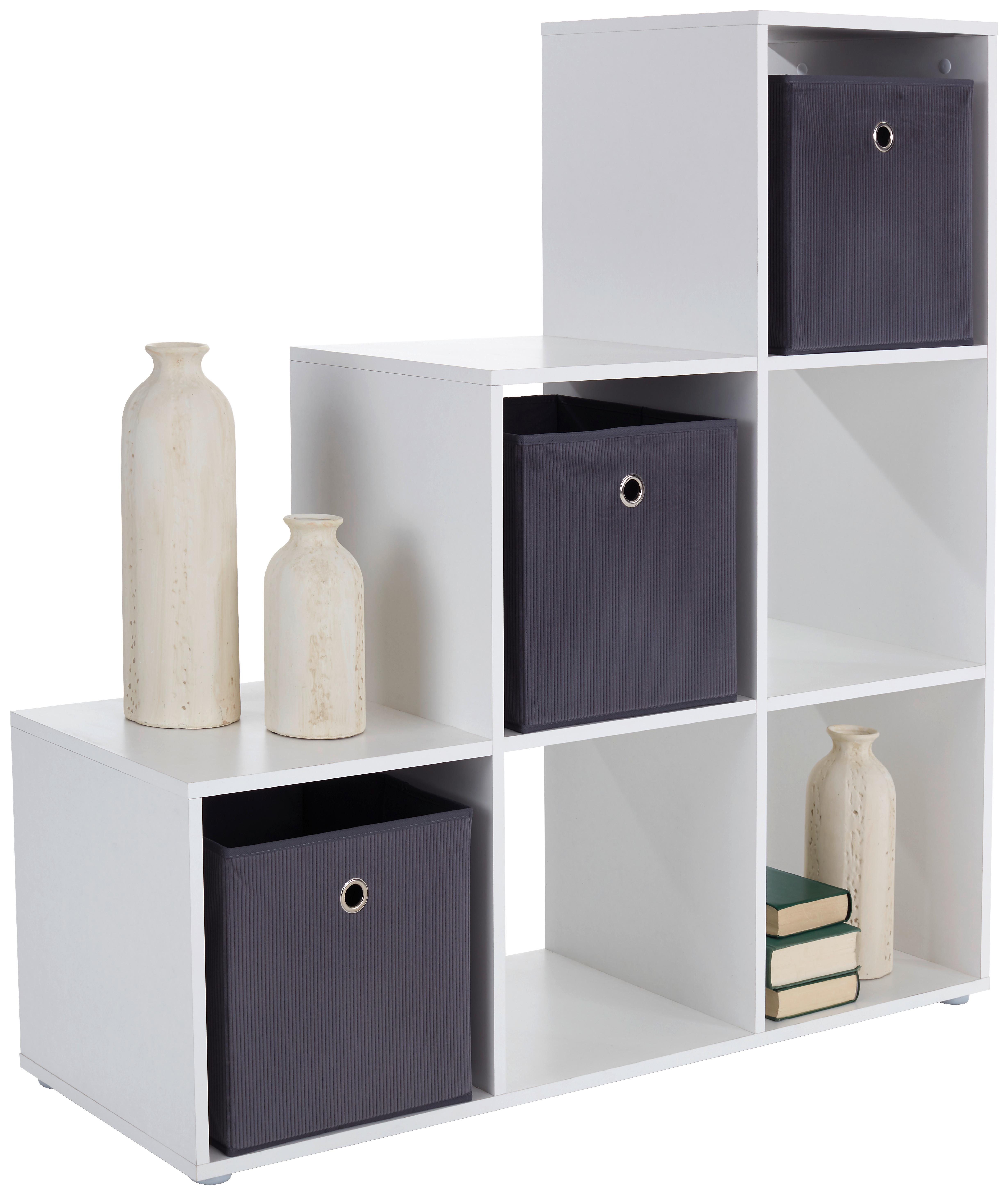 Dělicí Stěna Pisa 5 - šedá/bílá, Moderní, kompozitní dřevo/plast (112/114/35cm)