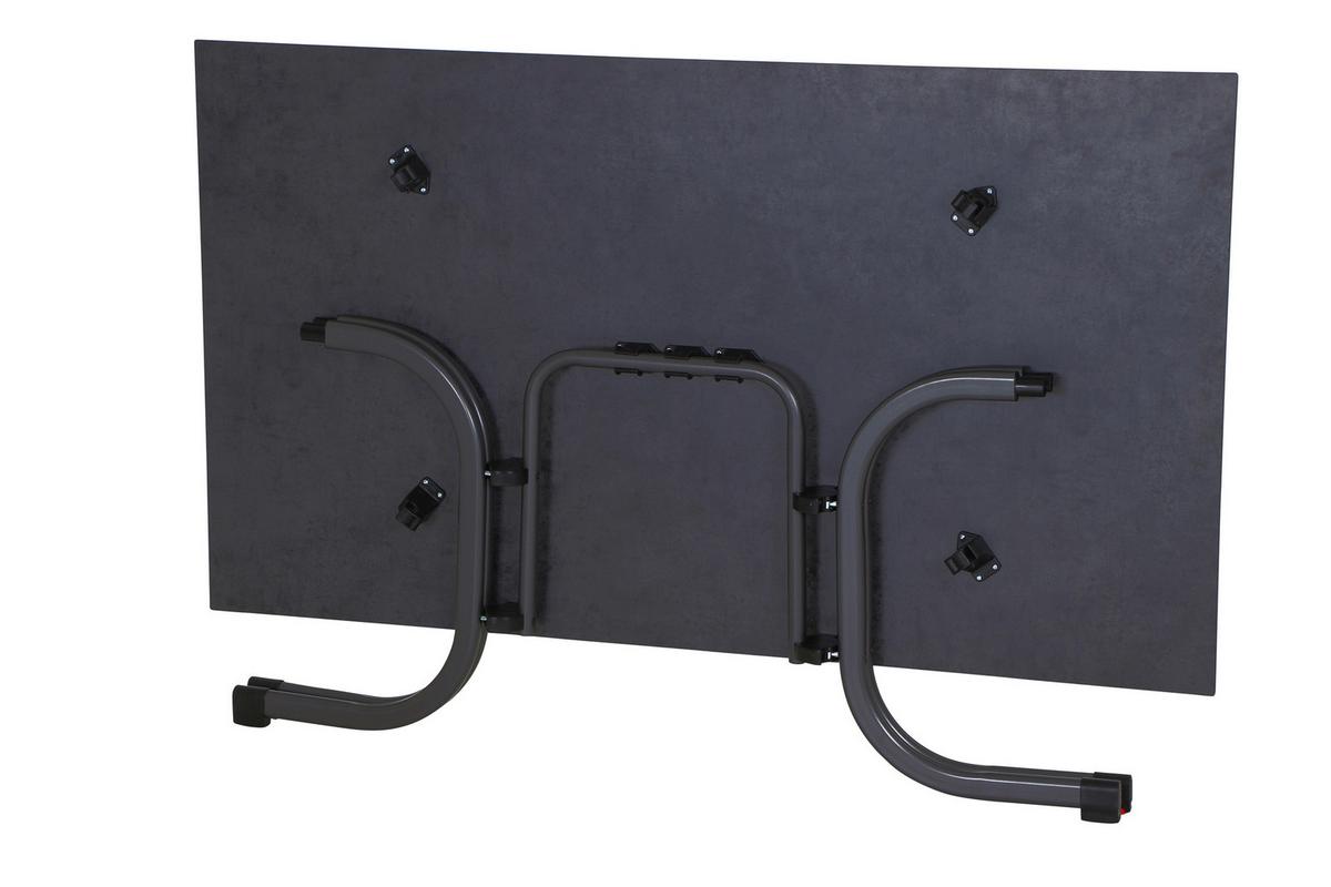 Gartentisch Klappbar Metall /Kunststoff/Holz L 160 cm - Anthrazit, KONVENTIONELL, Holzwerkstoff/Kunststoff (160/90/71cm) - Siena Garden