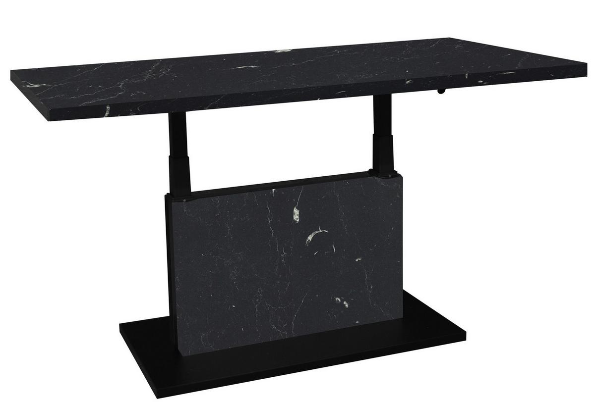 Couchtisch Lift Schwarz B: 120 cm - Schwarz/Eiche Artisan, Design, Holzwerkstoff/Metall (120/55-69/70cm) - MID.YOU