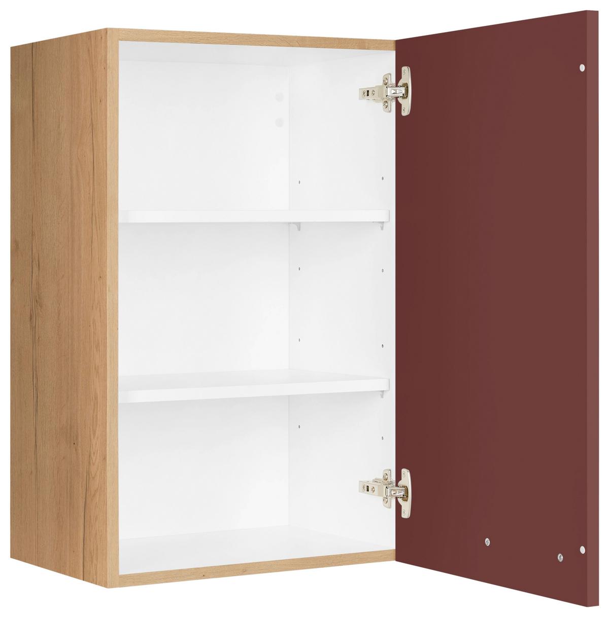 Küchenoberschrank Easytouch - Eichefarben/Rot, MODERN, Holzwerkstoff (45/72/35cm) - Nobilia