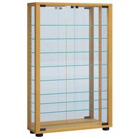Vitrine Lumo Bchefarben B: 59 cm - Buchefarben, MODERN, Glas/Holzwerkstoff (59/91,3/18cm) - MID.YOU