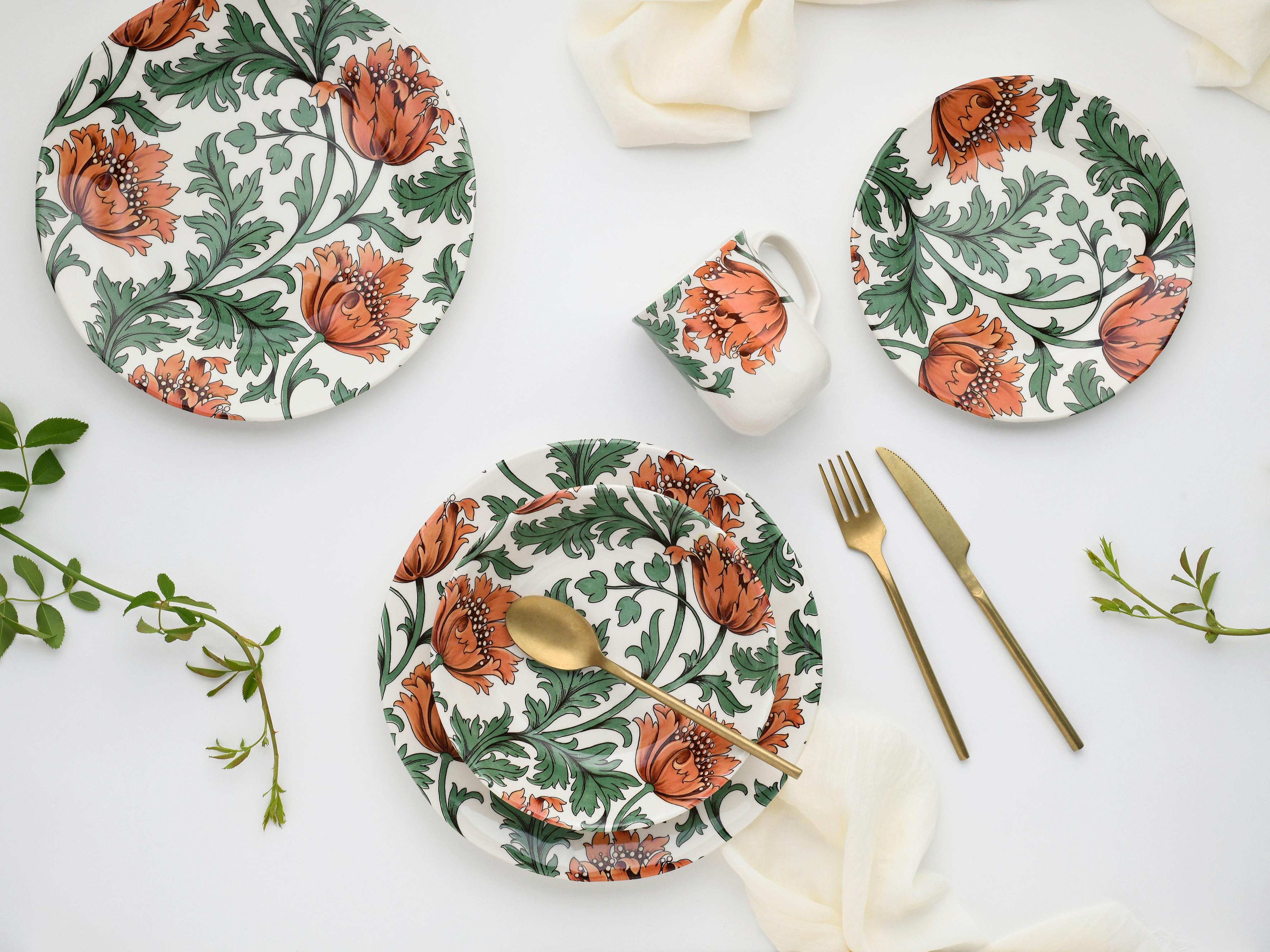 Kombiservice Florentina Multicolor L: 33 cm - Multicolor, Basics, Keramik - Creatable