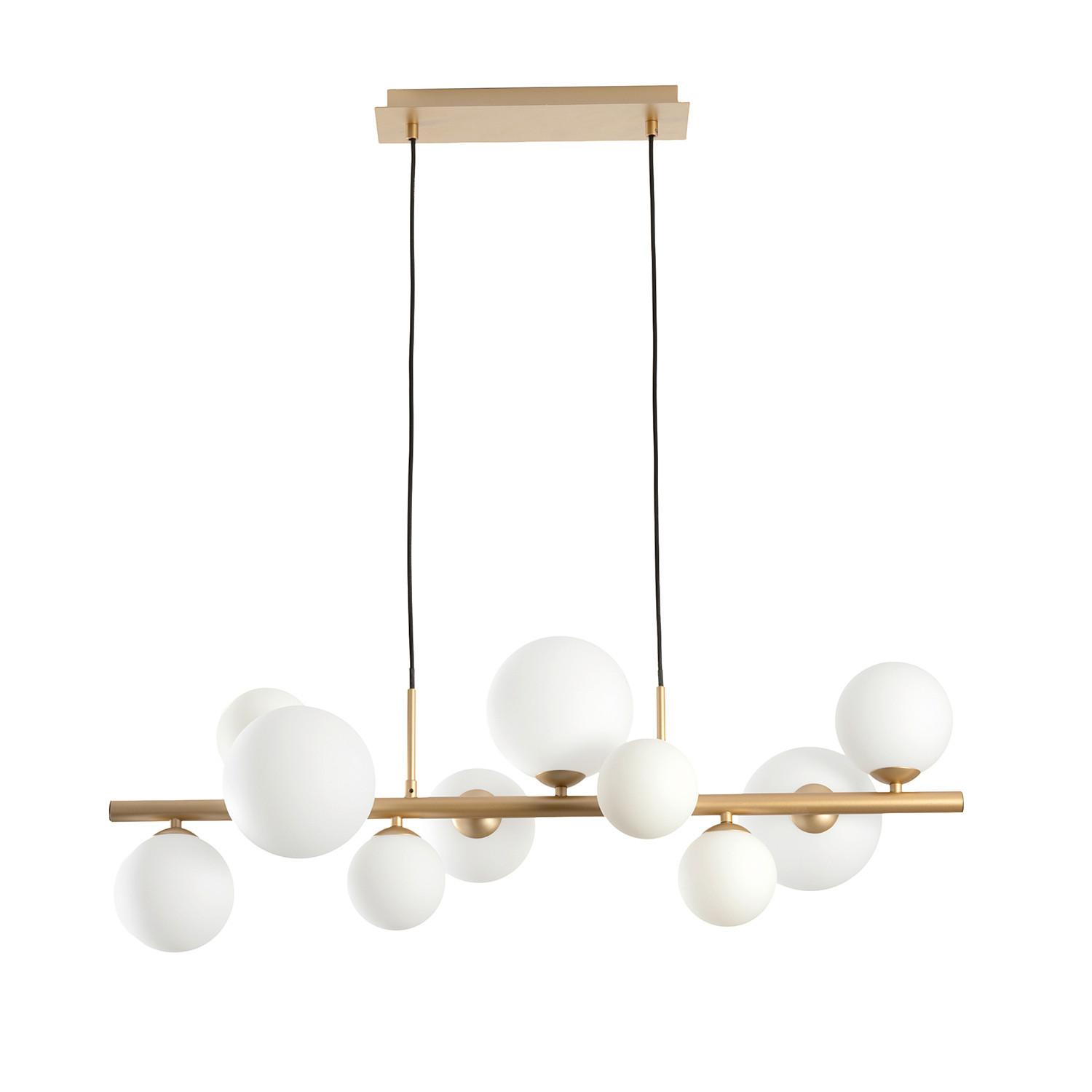 PENDELLEUCHTE Paloma Goldfarben L: 56 cm - Goldfarben, Design, Glas/Metall (86/33/150cm)