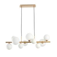 PENDELLEUCHTE Paloma Goldfarben L: 56 cm - Goldfarben, Design, Glas/Metall (86/33/150cm)