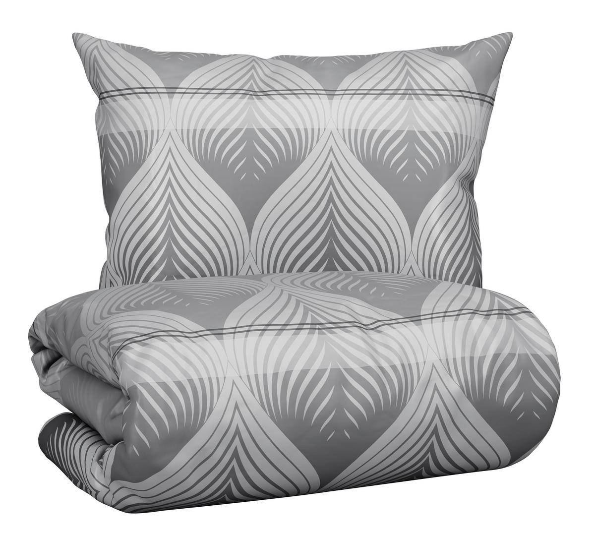 Povlečení Domps, 70/90 140/200cm - šedá, Moderní, textil (140/220cm) - Modern Living