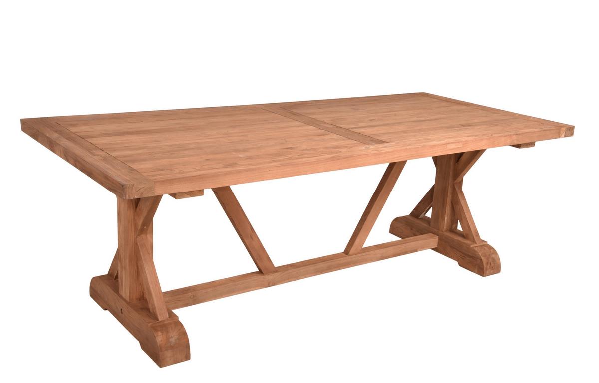 Gartentisch Kisar - Braun, Basics, Holz (220,5/100/75cm) - Gardenson