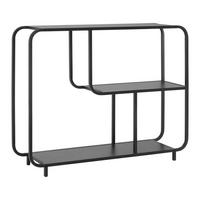 REGÁL BEND -EXKLUSIV- - čierna, Modern, kov/kompozitné drevo (120/95/33cm) - Mömax