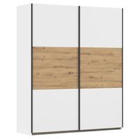 Schwebetürenschrank Neo Weiß Eiche Artisan Dekor - Weiß/Eiche Artisan, MODERN, Holzwerkstoff (175/210/59cm) - Rauch Möbel