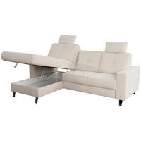 Ecksofa Varese Naturfarben 164x239 cm - Beige/Schwarz, KONVENTIONELL, Textil (164/239cm) - James Wood